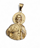 LARGE Gold San Judas Pendant