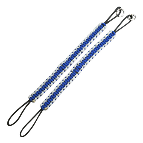 Blue ans Silver Bottom Paracord Strap