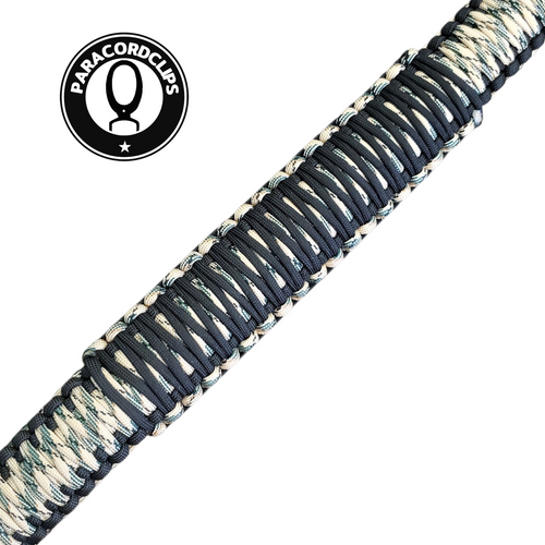 Desert Camo and Black Paracord Strap