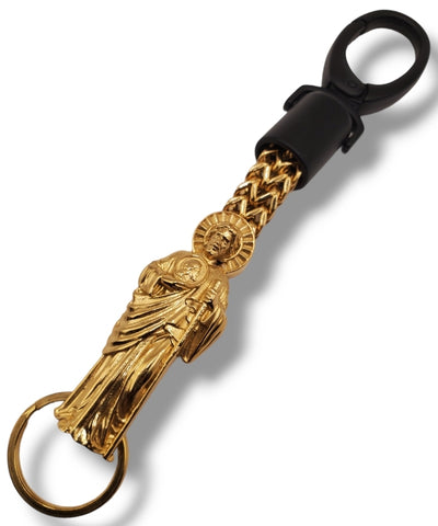 The Mi San Judas" BLACK AND GOLD Key Chain