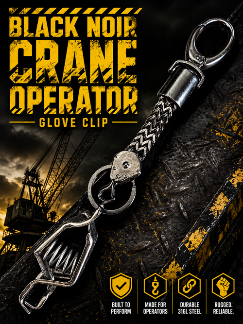The BLACK NOIR CRANE OPERATOR GLOVE CLIP