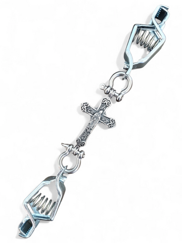 The VIRGIN MARY Cross Double Clamp Glove Clip