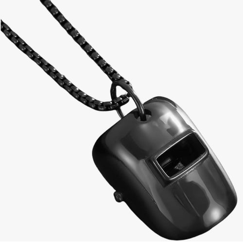 The Black Out Welder Pendant and Necklace set