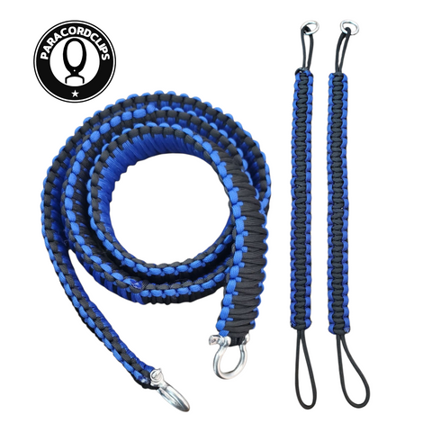 Blue and Black Paracord TOP and Bottom Strap combo