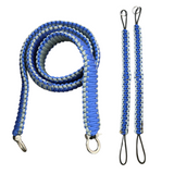 Blue and Silver Paracord TOP and Bottom Strap combo