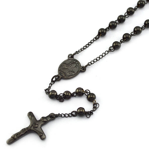 STAINLESS STEEL ROSARY BLACK